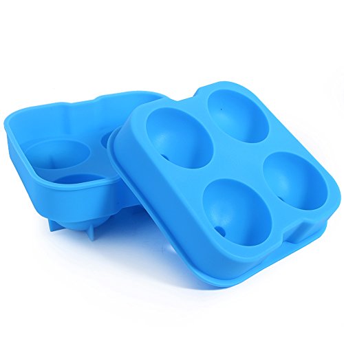 W8sunjs Silicon Ice Cube Ball Tray Round Maker Mold Sphere Bar Party Mould Blue