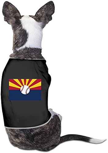 DABDOG Arizona Baseball Flag Comfortable Fashion Dog Clohtes Large Black