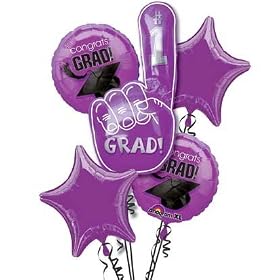 #1 Grad Purple Bouquet