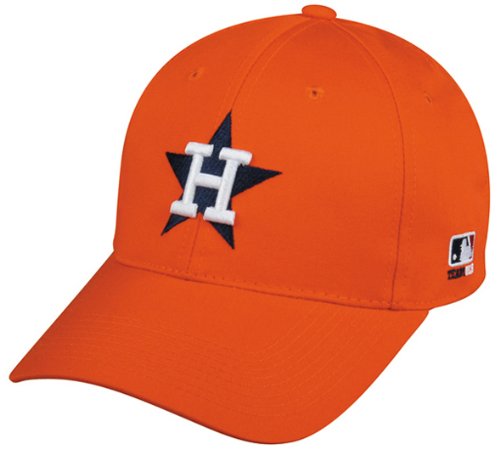 MLB Cooperstown ADULT Houston ASTROS Orange Hat Cap Adjustable Velcro TWILL Throwback