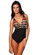 Myan Gold: Halter One Piece Swimsuit by Blue Sky Swimwear
