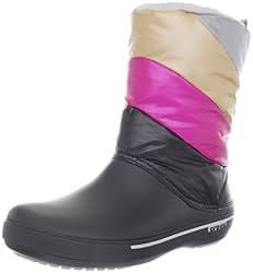 Crocs Crocband Ii.5 Multi Winter 12425-067-420, Damen Stiefel, Schwarz (Black/Silver), 36,5 EU / 4 UK