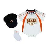 Newborn Chicago Bears Creeper, Hat, & Bootie Set