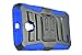 Alcatel One Touch Pop Icon 2 LTE A846L Armor Case, The3Knights[TM] Armor Shock Proof Heavy Duty Stand Cases with Swivel Belt Clip Cover + Stylus + Premium Screen Guard (BLUE)