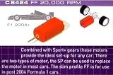 Scalextric C8424 1:32 Scale FP Motor 20K RPM with wires Accessory Sport Performance Part