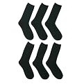 Merona® Crew Socks 6 Pk Black One Size 9-11