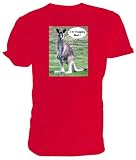 hopping Kangaroo, T Shirt, Red, size medium