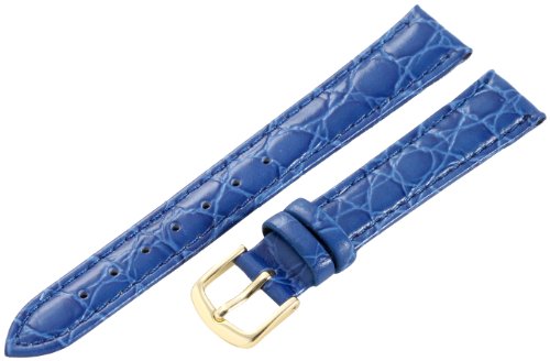 Hadley Roma Women s LSL717RF 140 14 mm Blue Crocodile Grain Watch Strap