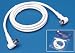 Prolongateur 9.5mm PAL male a femelle fiches coudees blanc 5,00 m