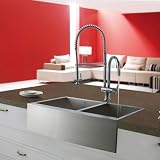 Vigo Industries VG3320BL Gauge Farmhouse Style Double Bowl Apron Kitchen Sink, Steel