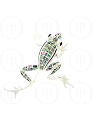 Sterling Silver -Pin & Pendant MOP Large Frog MPPLF001