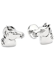 ROTENIER "Novelty" Sterling Silver Horse Head and Horseshoe Cufflinks