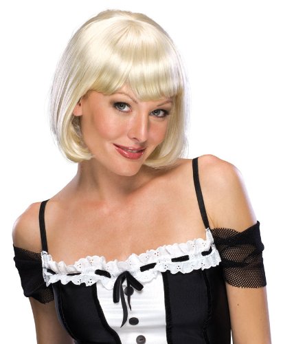 Wigs Platinum Blonde Hair Sexy Short Bob Costume Wig Womens Standard