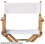 Traditional-style Seat & Back Canvas White