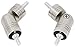 MERIVILLE Hinged Elbow Connector - Designed for Bay Window Curtain Rods or Corner Drapery Rods up to 1-inch Diameter, 2 Pcs (Satin Nickel)