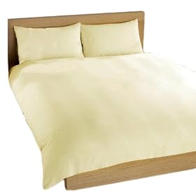Charlotte Thomas, Percale Plain Dye Fitted Sheet, Ivory, Double Size