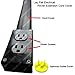 Electriduct Lay Flat Electrical Power Extension Cord Duplex Receptacle Cable Protector - 5 Feet - Black
