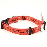 CINCINNATI BENGALS ADJUSTABLE DOG PET COLLAR SZ M