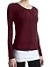 LE3NO Womens Basic Round Neck Fine Knit Cardigan