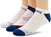 Calvin Klein Men's 3 Pack Splash Colorblock Low Cut Socks, True Royal/White, 7-12