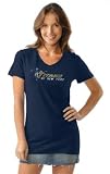 New York Titans Women's T-Shirt: Alyssa Milano AFL Legacy Tri Blend V Neck T-Shirt - Medium