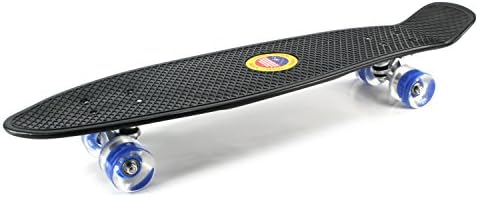 Longboard Wave Cruiser Complete 29" Banana Skateboard w/ ABEC-7 Bearings, Metal Trucks (Black)