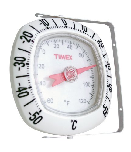 Timex TX1018 5 1/8-Inch Window Thermometer with Aluminum Mounting Bracket