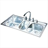 Buy FrankeUSA OTSK954BX 20 Gauge Offset Triple Bowl Stainless Steel 43x22in. Topmount... by Franke