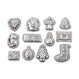 Farringdon Christmas Collection 12 Piece Tinplate Chocolate/Candy Moulds