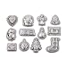 Kitchen & Housewares : Farringdon Christmas Collection 12 Piece Tinplate Chocolate/Candy Moulds