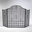 Iron Scroll Medallion Fireplace Screen Bronze NEW