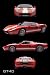 GT 40 - Red, 4 Views, Art Poster Print - 24x36