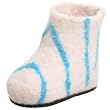 Satch & Sol Infant/Toddler Booties Slipper,White/Blue,5 M US Toddler