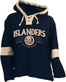 New York Islanders Old Time Hockey Navy Jetted Lightweight Hooded Fleece Sweatshirt