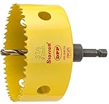 Starrett AVH0378 Bi-Metal Dual Pitch Professional Hole Saw with Quickshot Arbor, HSS Teeth, 3-7/8 Di