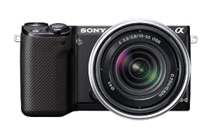 Sony NEX-5RK/B 16.1 MP Compact Interchangeable Lens Digital Camera with 18-55mm Lenses (Black)