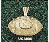 Georgia Bulldogs G Football Pendant - 14KT Gold Jewelry