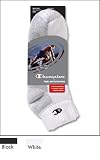 Champion Mens High Performance Sport Ankle Socks, Sizes 6-12, White