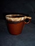 Vintage Mid Century HULL Brown Drip Mug