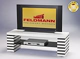 TV Lowboard Anrichte ALBA schwarz weiß Glas