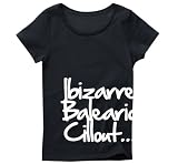 [レディース] Ibiza Chillout Lounge 半袖Tシャツ Ibizarre Chillout Balearic 手書き文字 lenny