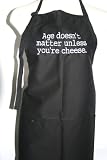 Black Embroidered Apron Age doesn't matter unless your cheese