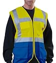 Yoko Hi-Vis Executive Vest, Hi-Vis Yellow and Royal Blue, L
