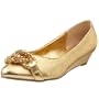 Miss Me Women's Bowie-7 Wedge Pump,Gold,8 M US