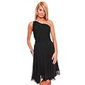 Astrapahl, Abiball, Cocktail, Abendkleid, ein Tr�ger, L�nge knielang, Farbe schwarz