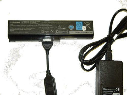 External Laptop Battery Charger for Toshiba Satellite L600, L600D, L600-15S, L600D-015S, L600D-07B, L600D07B / PA3178U-1BRS, PA3816U-1BRS, PA3817U-1BRS, PA3818U-1BRS, PA3819U-1BRS, PABAS227, PABAS228, PABAS229, PABAS230 Laptop Battery Rating 10.8V or 11.1V