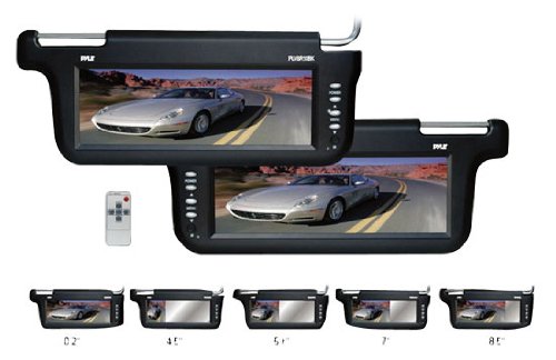 PYLE PLVSR10GR Pair of 10.2-Inch TFT/LCD Left and Right Sun Visor Monitors (Grey Color)