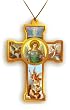 St. Michael Necklace with Cord, 2 x 1.5" - MADE IN ITALY