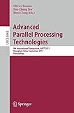 Advanced parallel processing technologies : 9th International Symposium, APPT 2011, Shanghai, China, September 26-27 2011 : proceedings