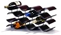 Oenophilia Bali 12-Bottle Wine Rack, Ebony